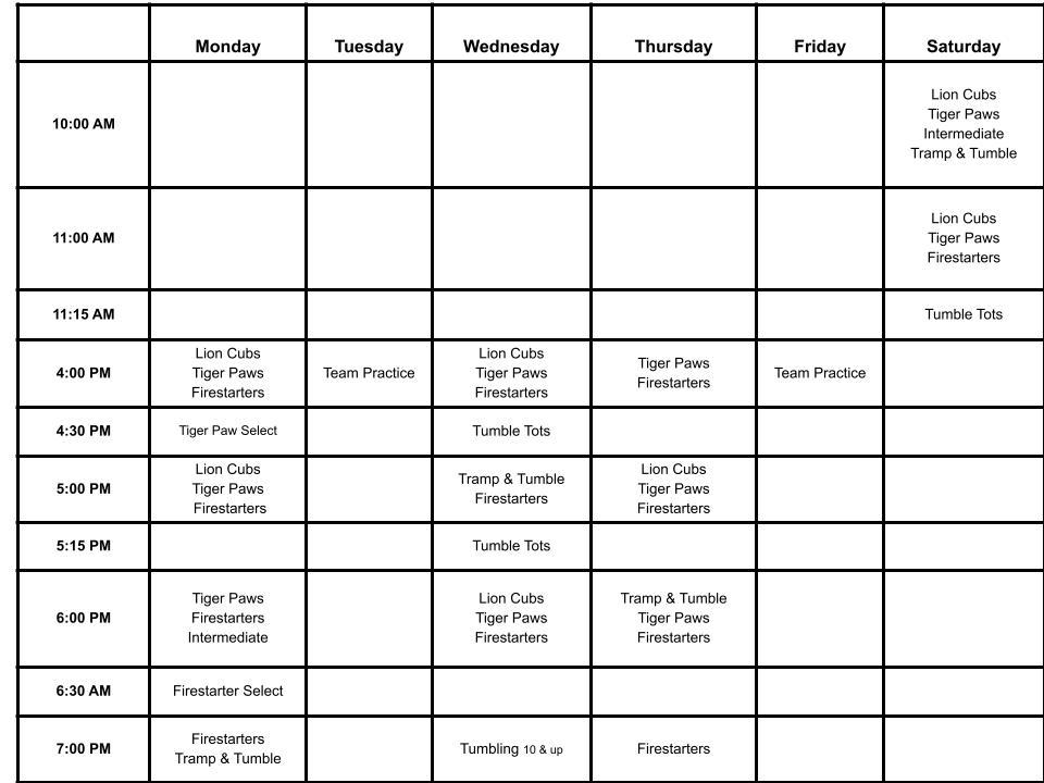 Class Schedule